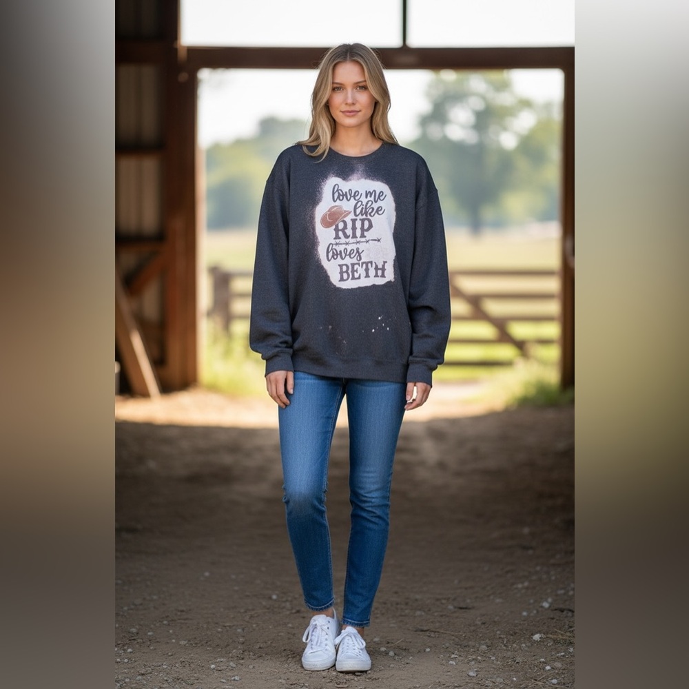 Bleach Distress Women's Graphic Sweatshirt